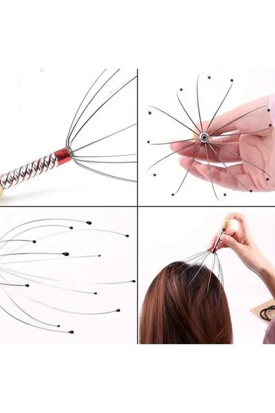 Pisicik 2Pcs Head Head Hair Massager Bokoma Scratching Wire Massager