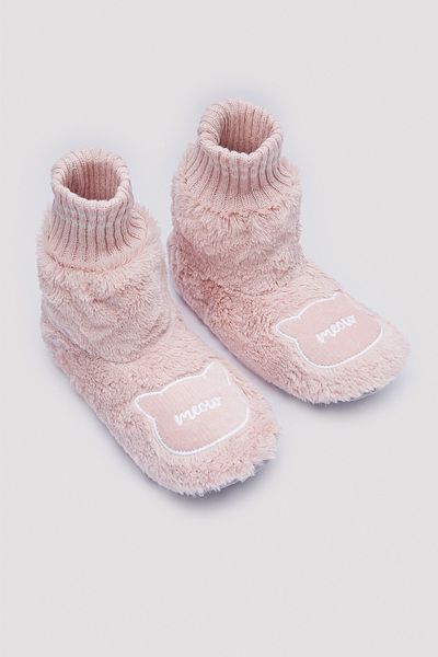 Penti Botine cu imprimeu Miau Roz