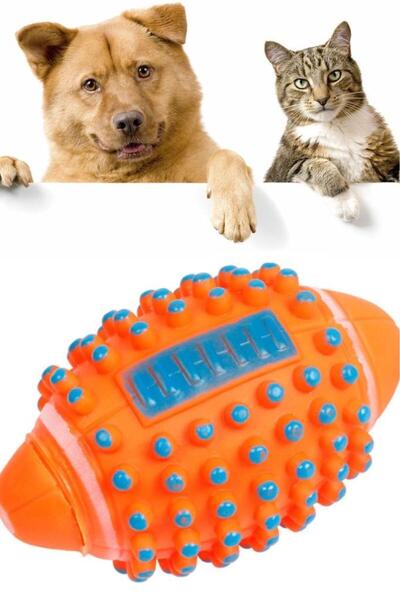 Pisicik 2Pcs Cat Dog Biting Ball Audible Barbed Ball Design Help Scratch Teeth Dog Biting