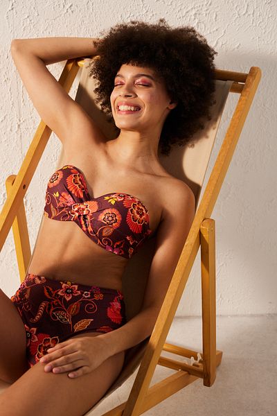 Penti Gemusterter Bikini-Unterteil „Gianna“ mit hoher Taille