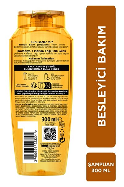 ELSEVE Mucizevi Yağ Şampuan + Saç Kremi + Onarıcı Saç Bakım Yağı + Saç Maskesi + Şampuan Fırçası