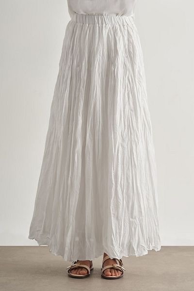 Hersteller Wrinkled Look Long Skirt with Elastic Waist
