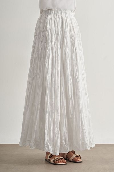 Hersteller Wrinkled Look Long Skirt with Elastic Waist
