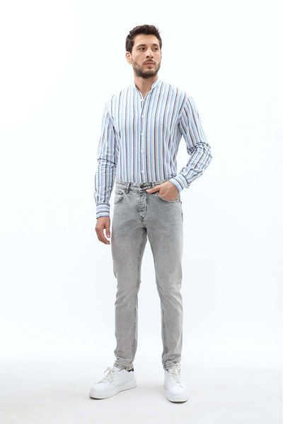 Jeanspro Slim Fit Jeans - Light Gray Wash