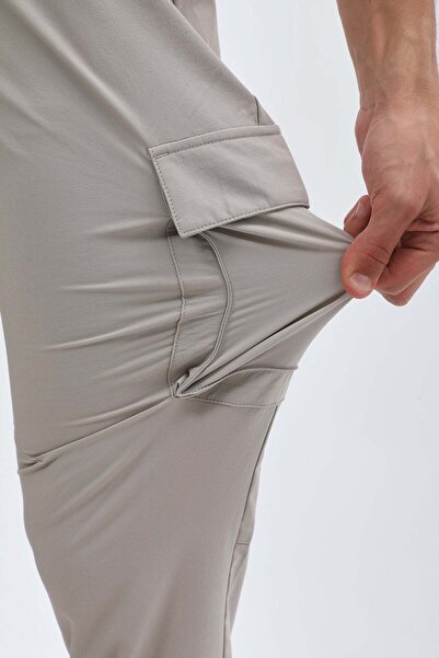 Jeanspro Stretch-Blend Cargo Pants - Stone