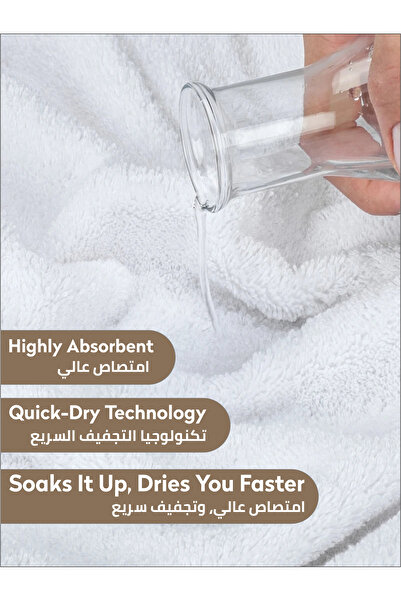 Donetella 3-Pcs Towel Set - Pcs 1 Bath Sheet, 1 Pcs Bath Towel, 1 Pcs Hand Towel 600 GSM 100% Combed Cotton