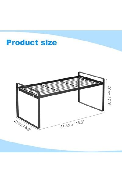 PATIKIL Kitchen Cabinet Organizer Shelves, Pack of 2 Stackable Shelves for Cabinet, Counter Organize