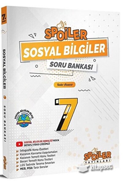 Genel Markalar 7. Sınıf Spoiler Sosyal Bilgiler Soru Bankası / Kadir Atasever...