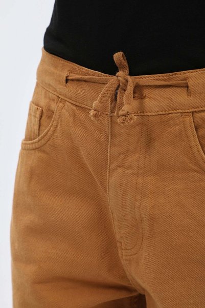 Jeanspro شورت قطني 100% - لون الخردل