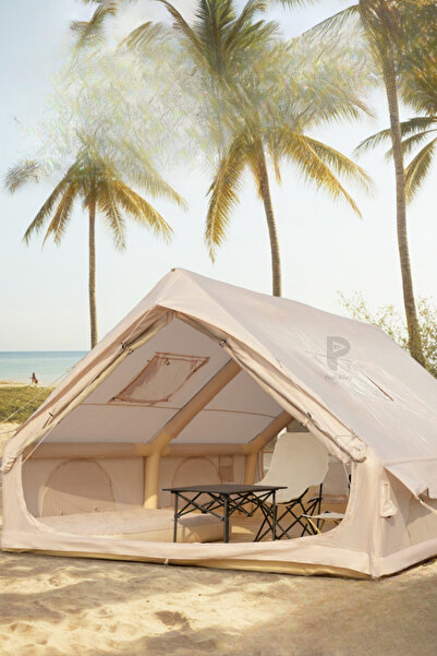 post alley 12 Kişilik 4 Mevsim Şişme Kamp Çadırı Geniş Sobalı Çadır Oxford Kumaş (400x300x210 cm)