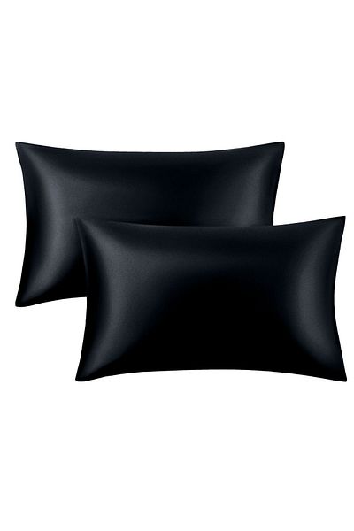 DUSK Satin de Matase 2 Piese 50x70 Fata de Perna cu Par Cret