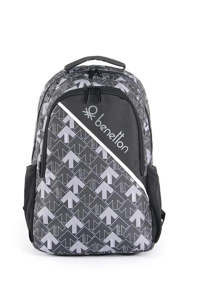 United Colors of Benetton Rucsac școlar cu două compartimente Black Arrow / 03739