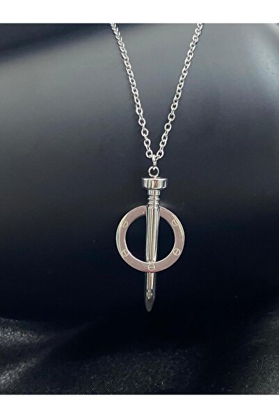 KANERUZ قلادة على شكل أظافر للجنسين من الفولاذ المقاوم للصدأ