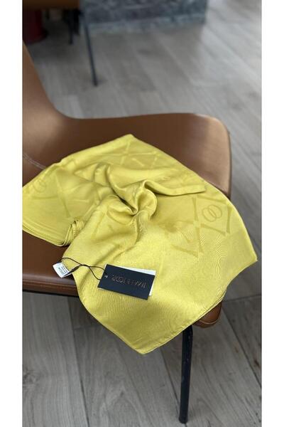 Imannoor İmannoor İman I Baklava Mustard Ramy Jacquard Shawl