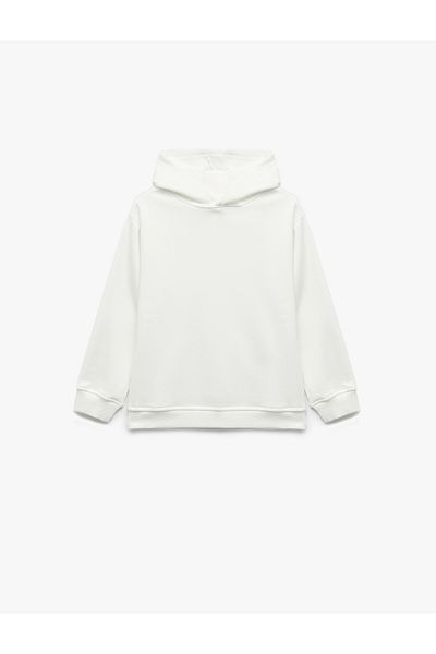 Koton Oversize Hooded Long Sleeve Basic Hooded Sweatshirt
