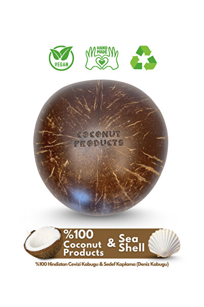 Coconut Products Island Design Sedef Kaplama Hindistan Cevizi Kase & Altlığı - Coconut Kase - Çerezlik - Coconut Kase