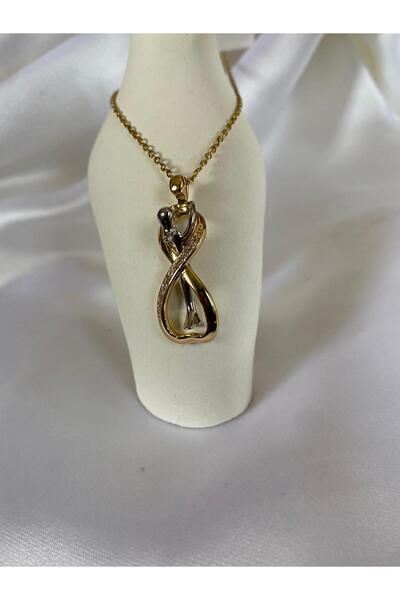 KANERUZ قلادة الخلود من الفولاذ المقاوم للصدأ باللون الذهبي والفضي