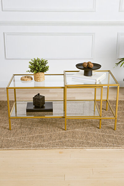 DEKOPRATİK - Sevay Orta Sehpa Gold