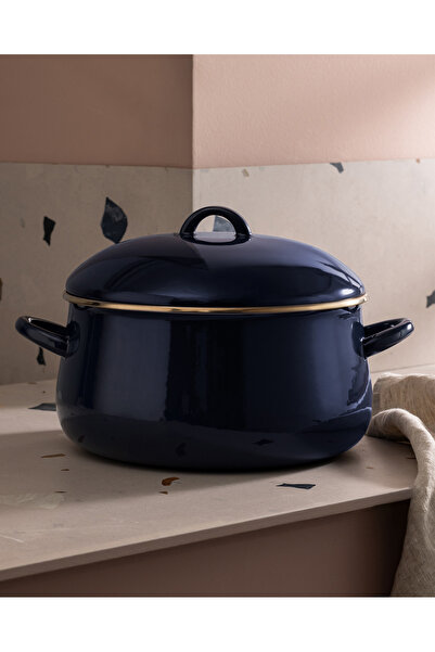 Madame Coco Montferry Tencere - Lacivert - 24 cm