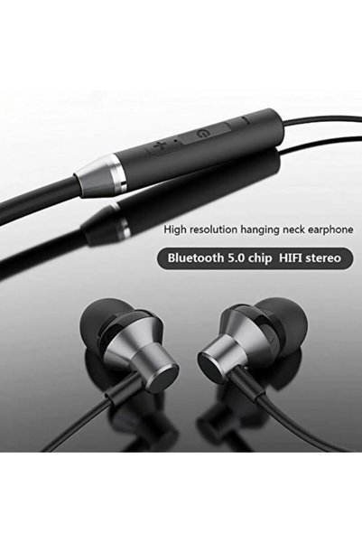 LENOVO HE05 Bluetooth 5.0 Chip Kulaklik Kablosuz Stereo Spor Manyetik Kulaklik Su Geçirmez Kulaklik