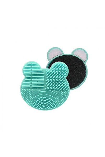 OEM Dispozitiv din silicon pentru curățarea pensulelor de machiaj, turcoaz