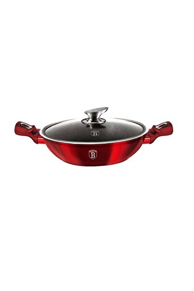 Berlinger Haus Cratiță marmorată cu capac 30 cm, linie metalică Burgundy Berl...