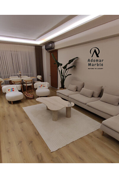 adomarmarblehandmadeandluxury There Cloud Orta Sehpa, Traverten Orta Sehpa, Ö...