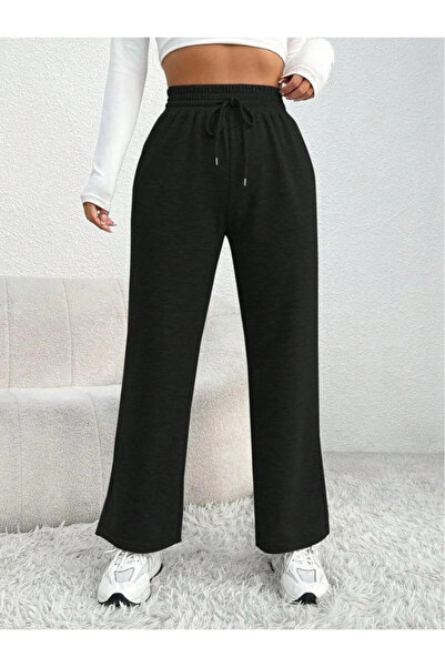 MİTO SPORT Γυναικείο εποχιακό φαρδύ ψηλόμεσο μαύρο φούτερ