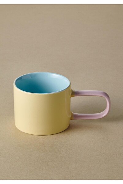 The Mia Rainbow Porselen Kupa Sarı 270 ml