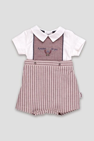 Babydola Shirted Eid Men's Jumpsuit Claret Red 11632