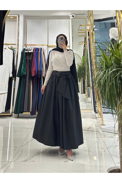 She Olive Φούστα με φιόγκο που δένει τον κορμό