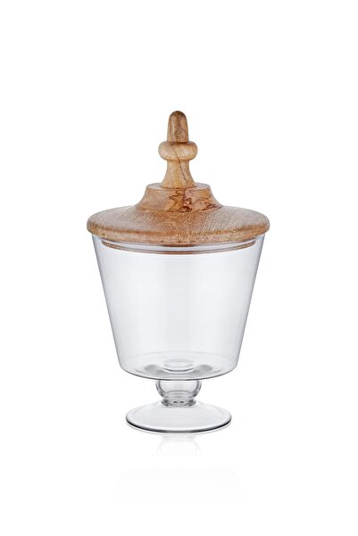 The Mia Madera Ayaklı Kurabiye Kavanozu 33x19x19 cm