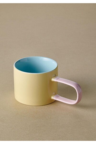 The Mia Rainbow Porselen Kupa Sarı 270 ml