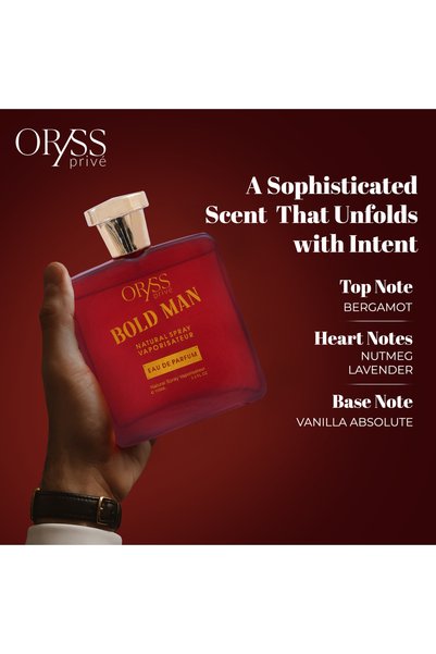 ORYSS Bold Man Eau de Parfum | Notes of Bergamot, Nutmeg, Lavender & Vanilla Absolute| Daily Perfume|100ml