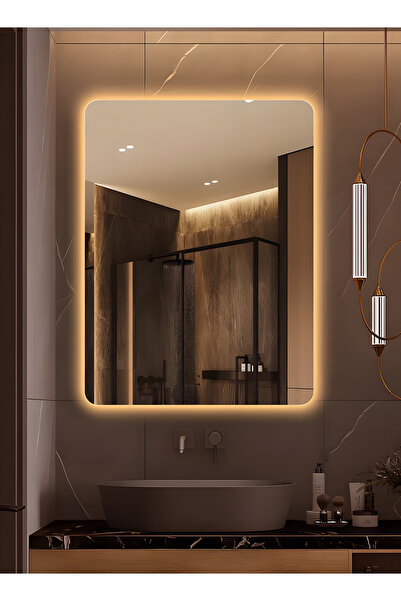 Taimi Wall Mirror 60x40cm-Elegant Design Mirror with 3-Light Levels,Makeup Mi...