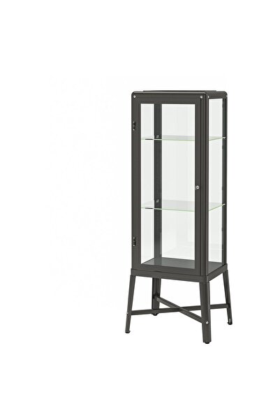 IKEA Camlı Vitrin, Çelik, Genişlik: 57 cm  Derinlik: 47 cm  Yükseklik: 150 cm
