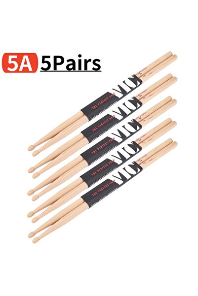 Choice1 MOJOYCE 5A 5Pairs Beginners Drum Sticks Cistent Weight and Pitch Mall...