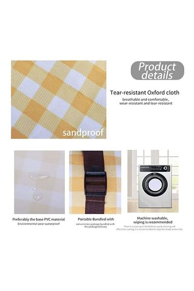 Generic Waterproof and Sandproof Foldable Picnic & Beach Blanket 2 X 2meter