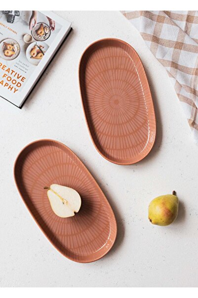 The Mia Noon Oval Servis 2li Somon 29 cm