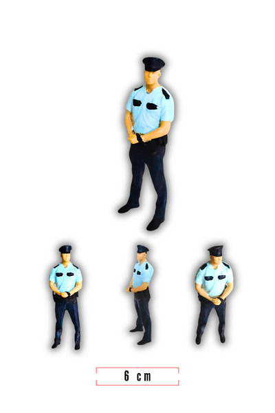 3deepdesign 3D Reçine 6 Cm Minyatür Polis İnsan Figürleri |Teraryum Obje ve F...