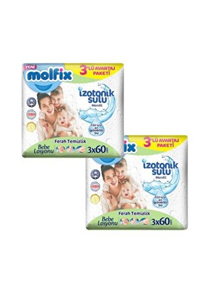 Molfix İzotonik Sulu Mendil Ferah 60 Lı x6 Adet