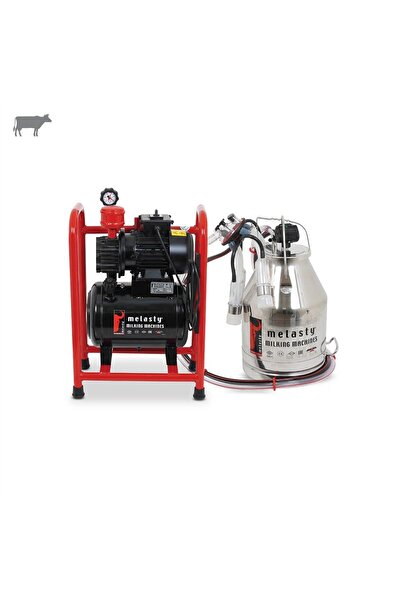 Melasty Tek Güğüm Üniteli Sabit Sistem İnek Süt Sağma (Paslanmaz Güğüm-Siliko...