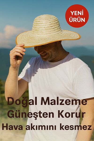 OLİWAM قبعة رعاة البقر من القش