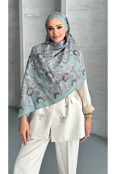 Stella Eşarp Ethnic Shawl Patterned Colorful Soft Cotton Shawl