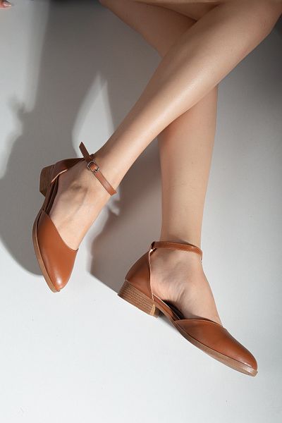 MaskButik Παπούτσια Tilda με χαμηλό τακούνι Skin Tan