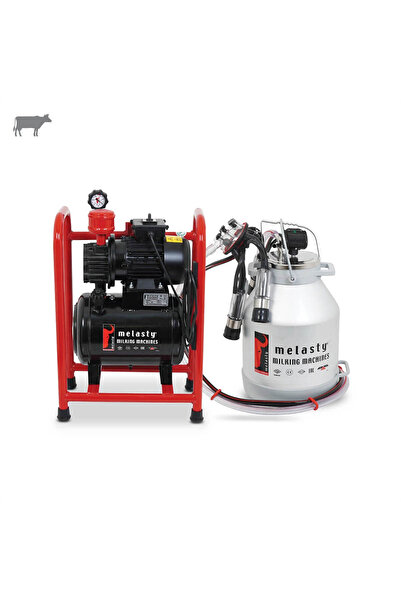 Melasty Tek Güğüm Üniteli Sabit Sistem İnek Süt Sağma (Alüminyum Güğüm-Kauçuk...