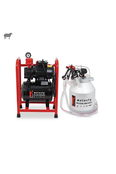 Melasty Tek Güğüm Üniteli Sabit Sistem Koyun Süt Sağma (Alüminyum Güğüm-Silik...