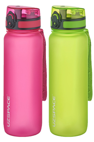 Uzspace طقم قارورة تريتان مكون من قطعتين سعة 800 مل و14 خيارًا مختلفًا للألوان