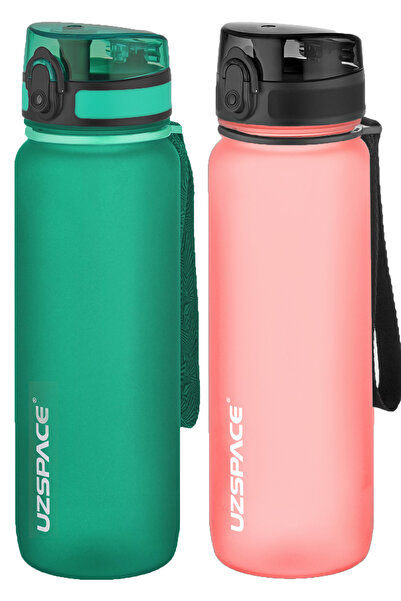 Uzspace طقم قارورة تريتان مكون من قطعتين سعة 800 مل و14 خيارًا مختلفًا للألوان