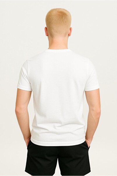 AXXEL Ανδρικό λευκό κοντομάνικο μπλουζάκι-d405